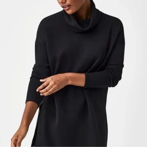 SPANX Elegant Black Cowl Neck Sweater